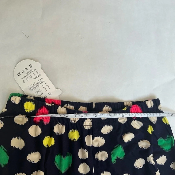 Printed Hearts Love Rainbow Leggings, Women's Size M Black Polka Dots NWT - Picture 4 of 7